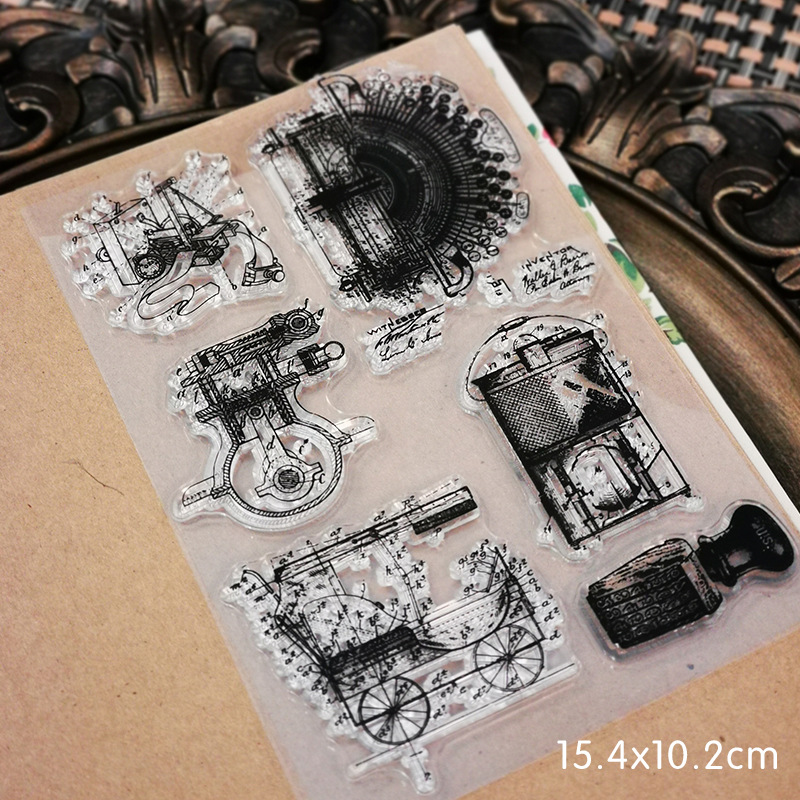 Clear Vintage Steam Flower Silicone Stamp DIY Scrapbooking Card Making Embossing