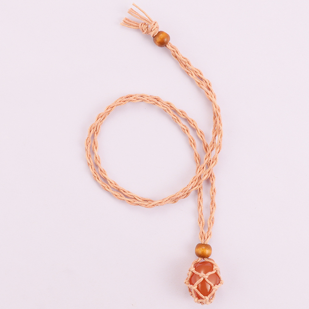 Cordones de collar de cristal ajustables bolsa de red vacía soporte colgante accesorio de joyería - Imagen 23 de 28