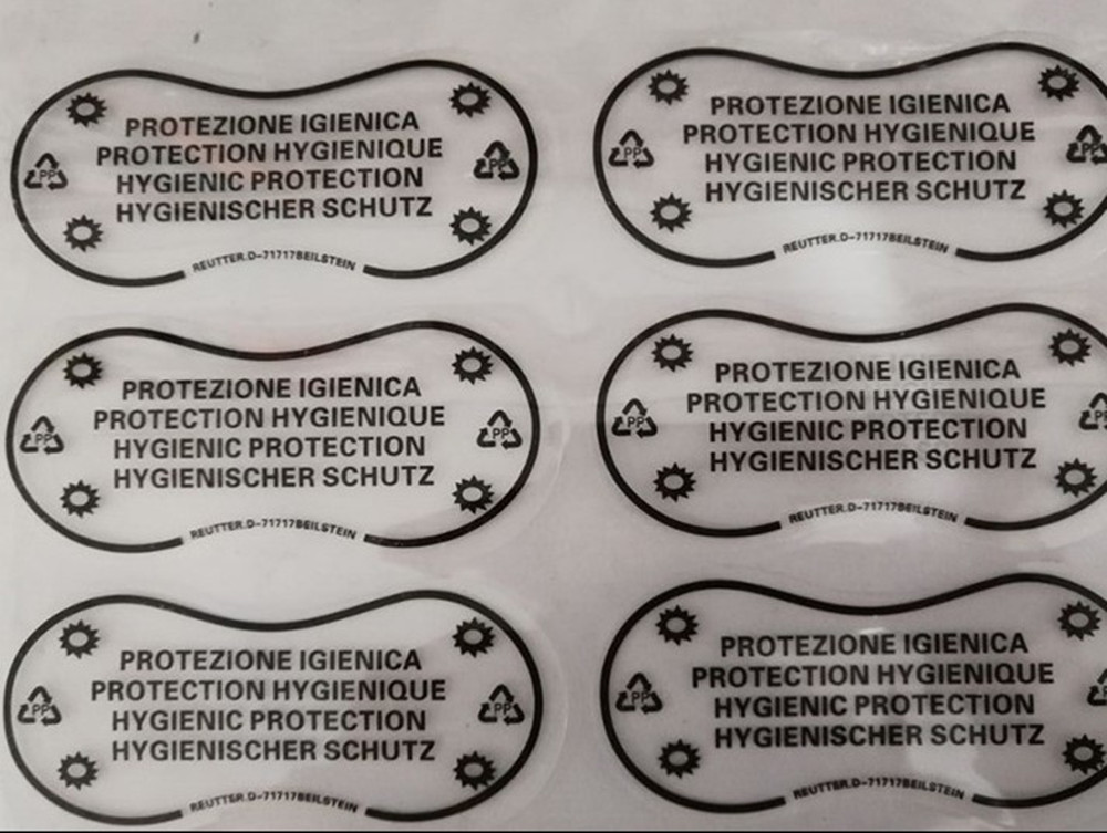 50 Stk Hygiene Liner Label Tape Bademode Dessous Unterwäsche Bikini Aufkleber 