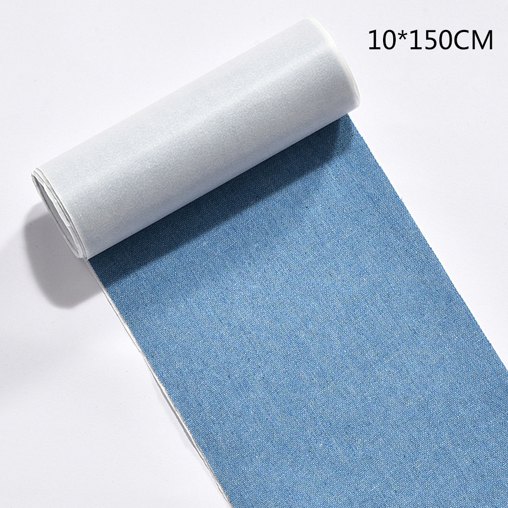 10*150CM Denim Fabric Iron on Patches for Clothing Jeans Jacket Repair Decor Kit