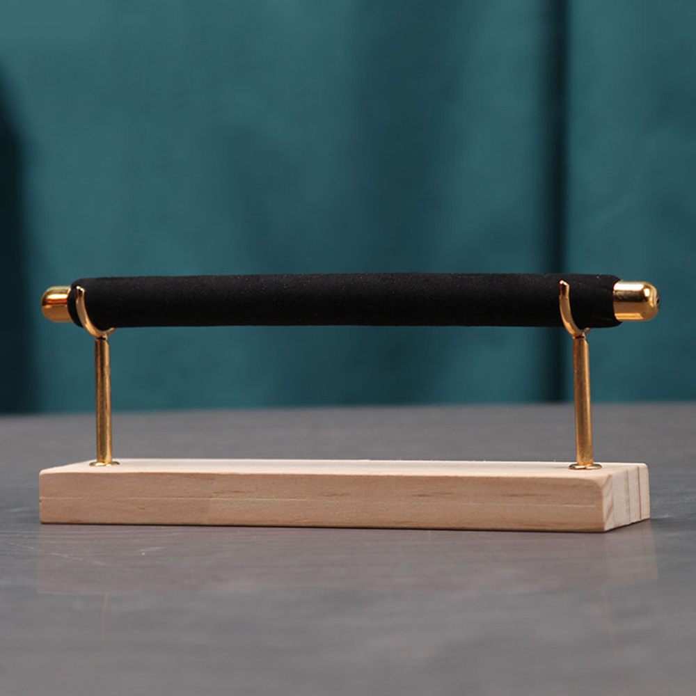 Holzsockel Stange Ring Display Ständer Halter Schmuck Aufbewahrung Organizer Shop Show - Bild 13 von 21
