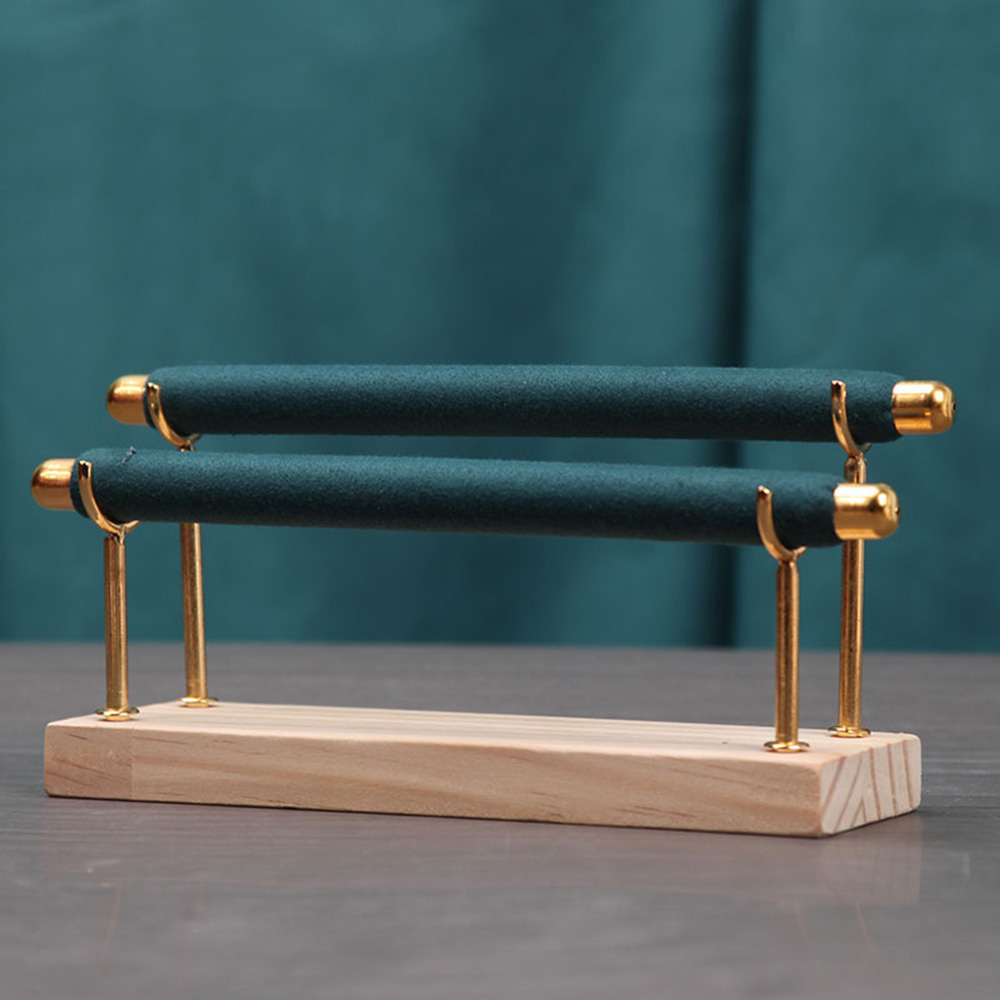 Holzsockel Stange Ring Display Ständer Halter Schmuck Aufbewahrung Organizer Shop Show - Bild 18 von 21