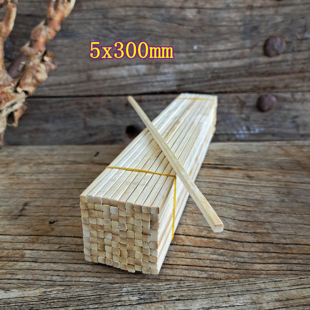 10Pcs 30cm Round Square Nan Bamboo Sticks Rod Toy Model Craft Wooden Pieces DIY