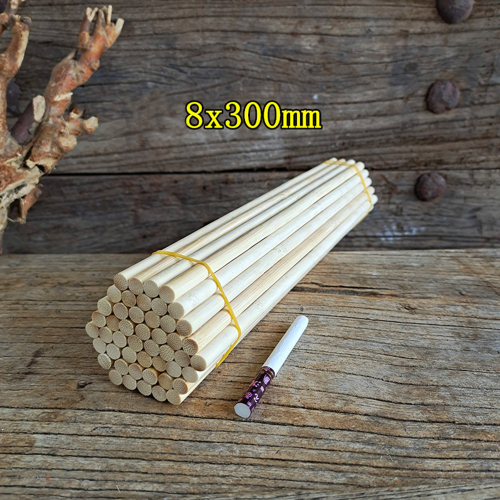 10Pcs 30cm Round Square Nan Bamboo Sticks Rod Toy Model Craft Wooden Pieces DIY