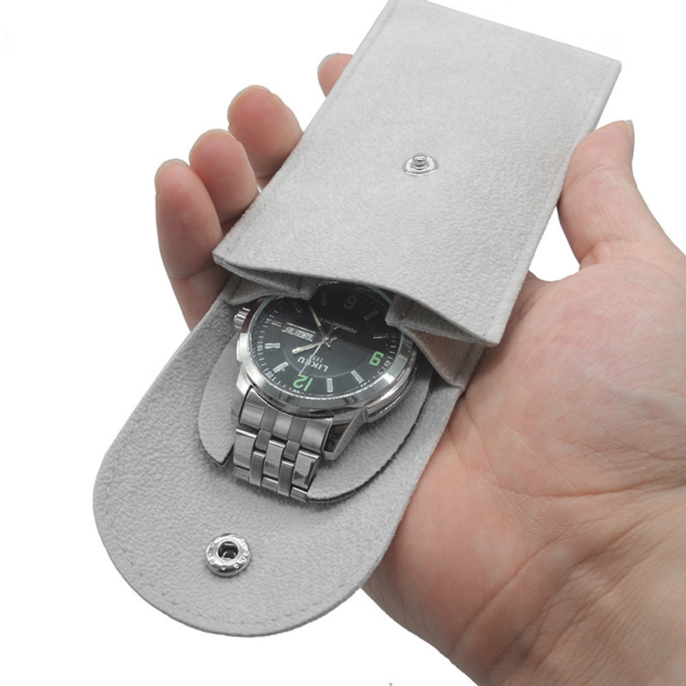 Uhrenaufbewahrungstasche Flannelette Snap Watch Taschen Verpackungstasche Behälter Werkzeuge - Bild 17 von 19