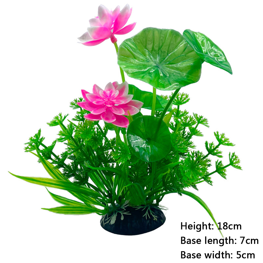 Simulation Lotus Coconut Tree Fish Tank Aquarium Landscaping Fake Plants Decor