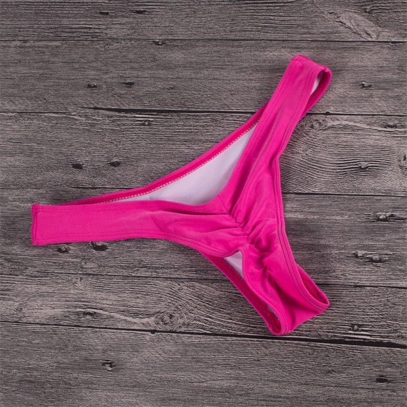 ruched cheeky swim bottoms