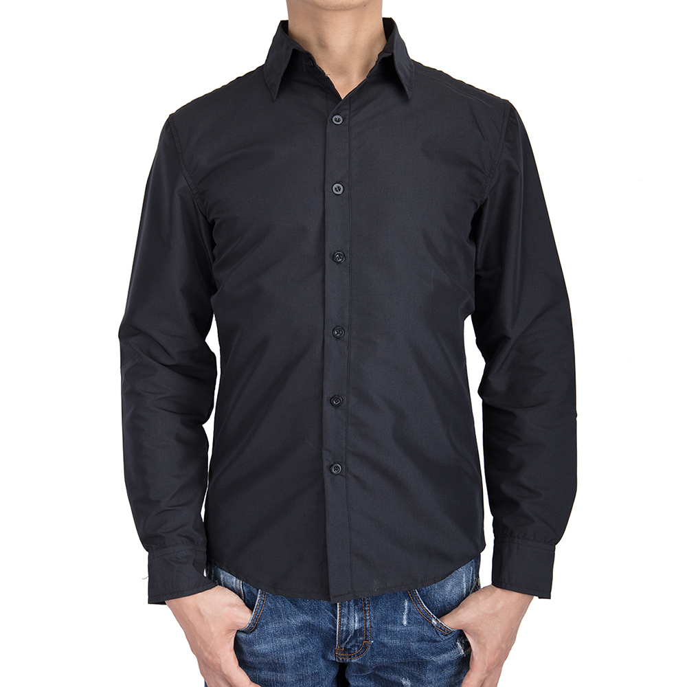 Men's Classic Fit Long Sleeve Wrinkle Resistant Button Down Premium Dress Shirt 