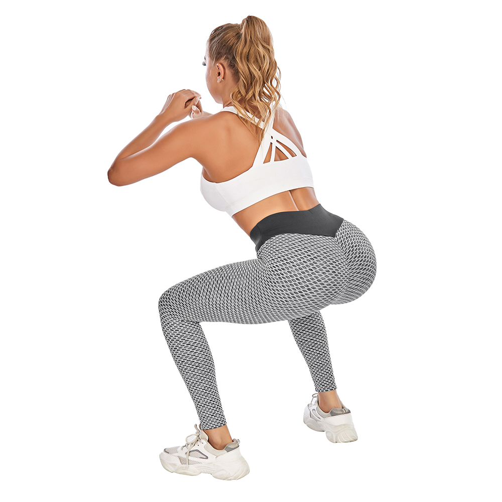 Women's Butt Lift Yoga Pants High Waist Leggings Ruched Workout Booty Trousers