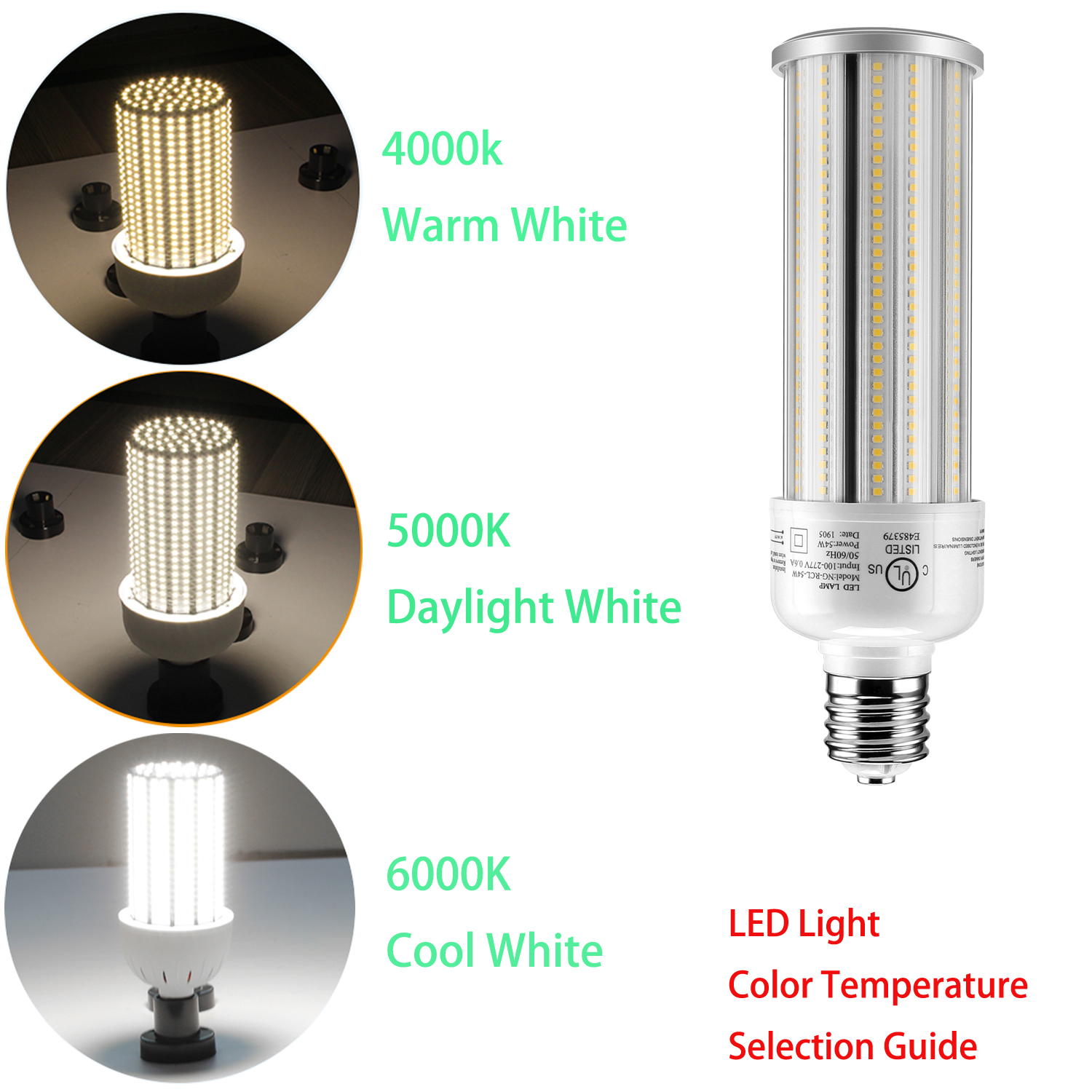 600W Equivalent LED Corn Light Bulb 125W Fixture Workshop Factory Hospital Lamp - Picture 11 of 12