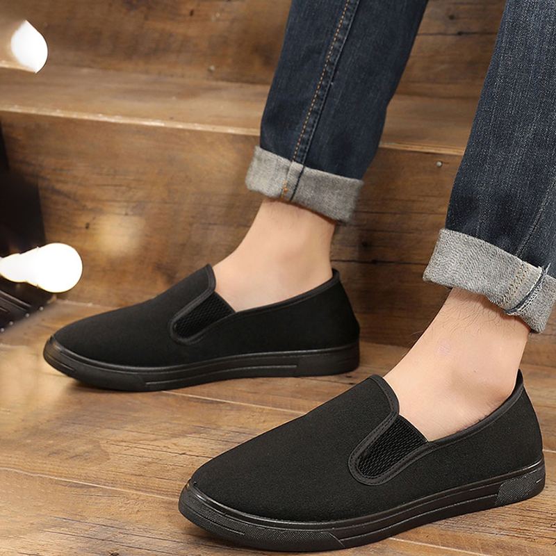 New Mens Canvas Shoes Slip On Casual Comfortable Deck Plimsoll Trainer ...