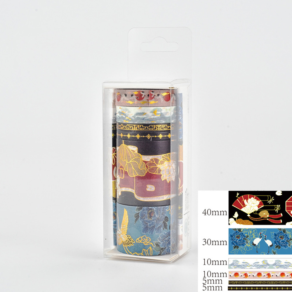 6 Rolls Vintage Washi Tape Sticker DIY Crafts Masking Tape Scrapbooking  Stickers