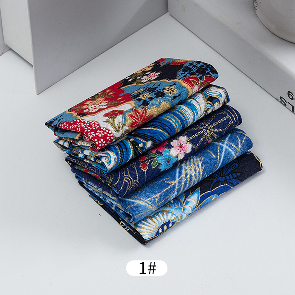 5pcs Tissu Coton GILTED Sakura Fleur Vêtements Handmade Patchwork bricolage 