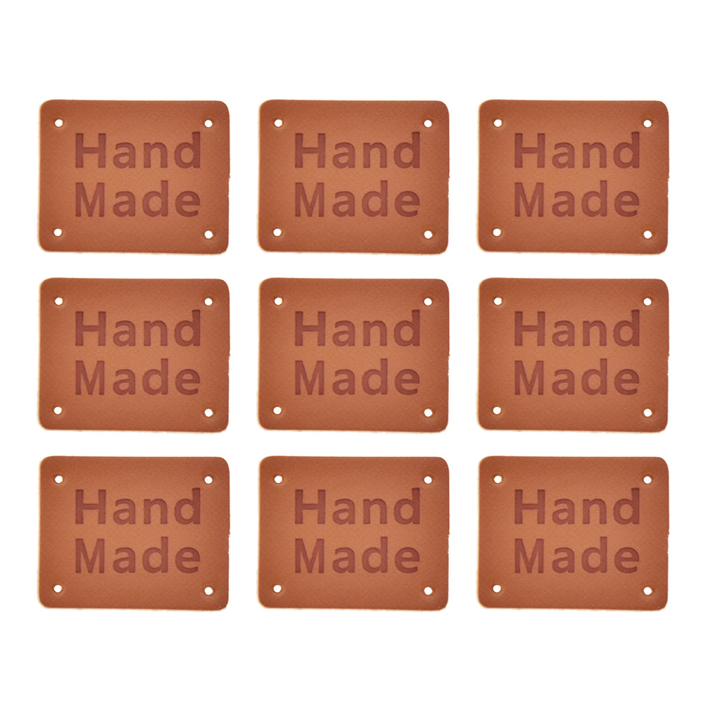 25 etiquetas y etiquetas de cuero PU sintético para accesorios de costura de prendas hechas a mano hágalo usted mismo - Imagen 13 de 15