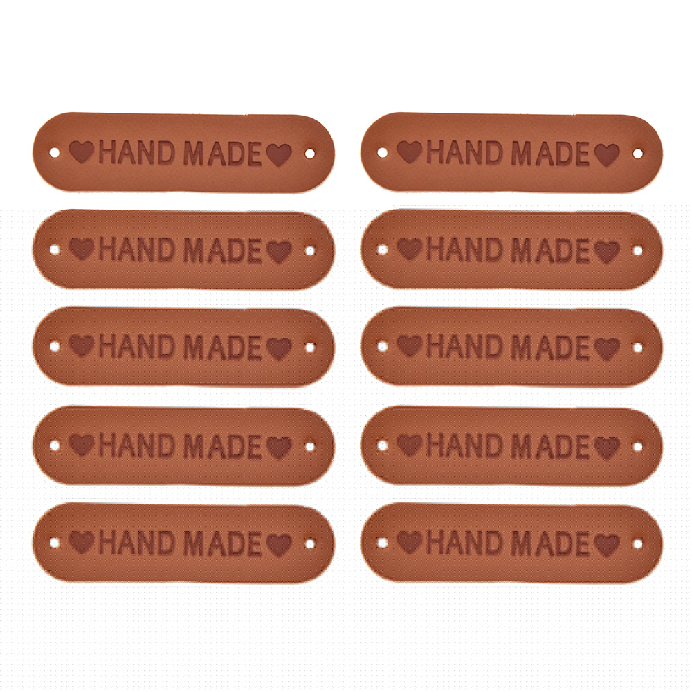 25 etiquetas y etiquetas de cuero PU sintético para accesorios de costura de prendas hechas a mano hágalo usted mismo - Imagen 14 de 15