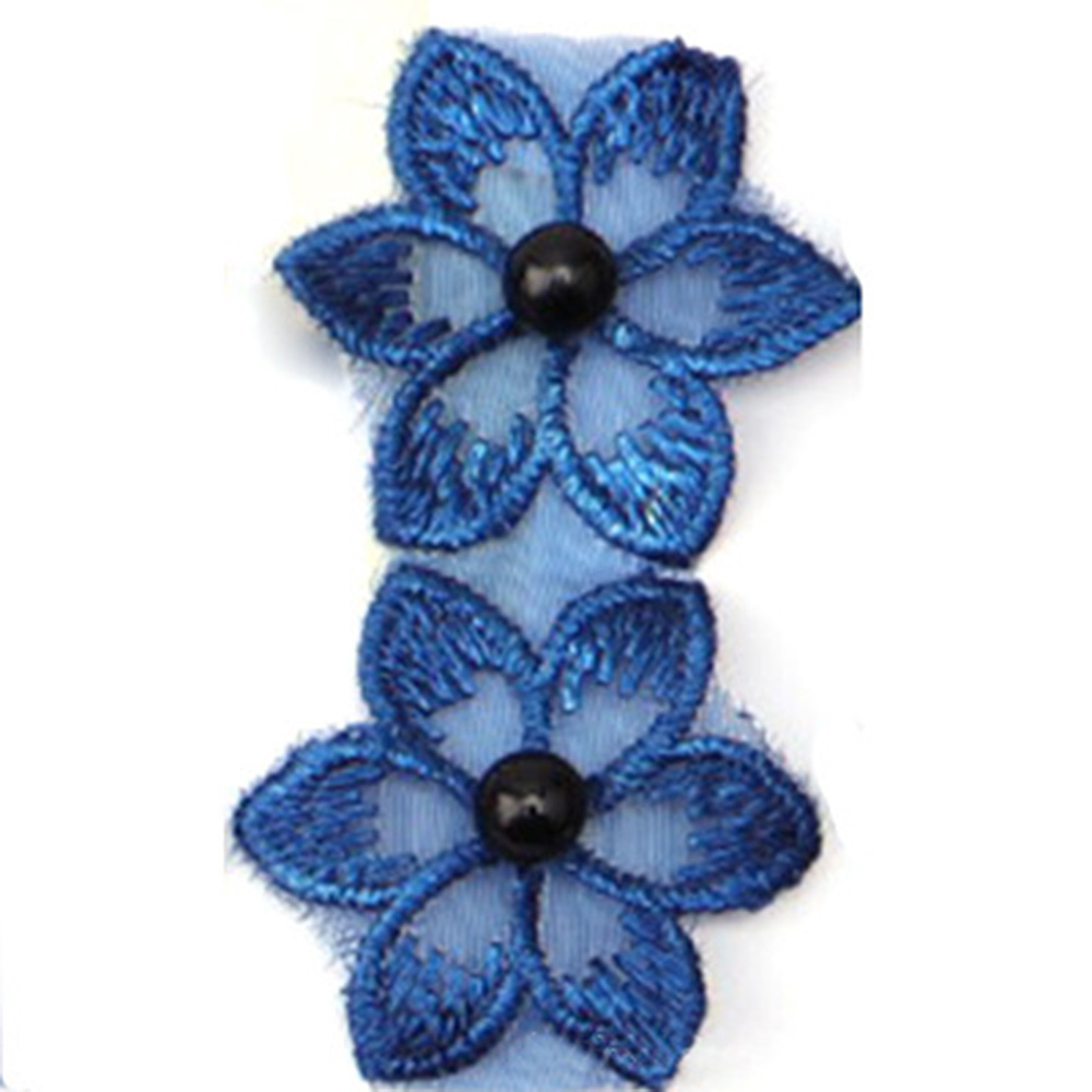 1Yard Beaded Flower Lace Trim Ribbon Embroidery Edge Sewing Wedding Decor DIY - Picture 21 of 27