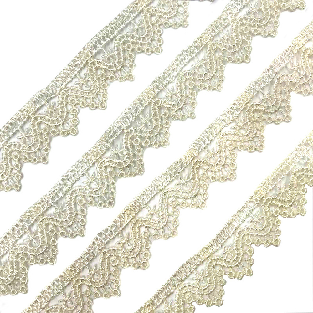 5Yards White Lace Trim Ribbon DIY Embroidered for Sewing