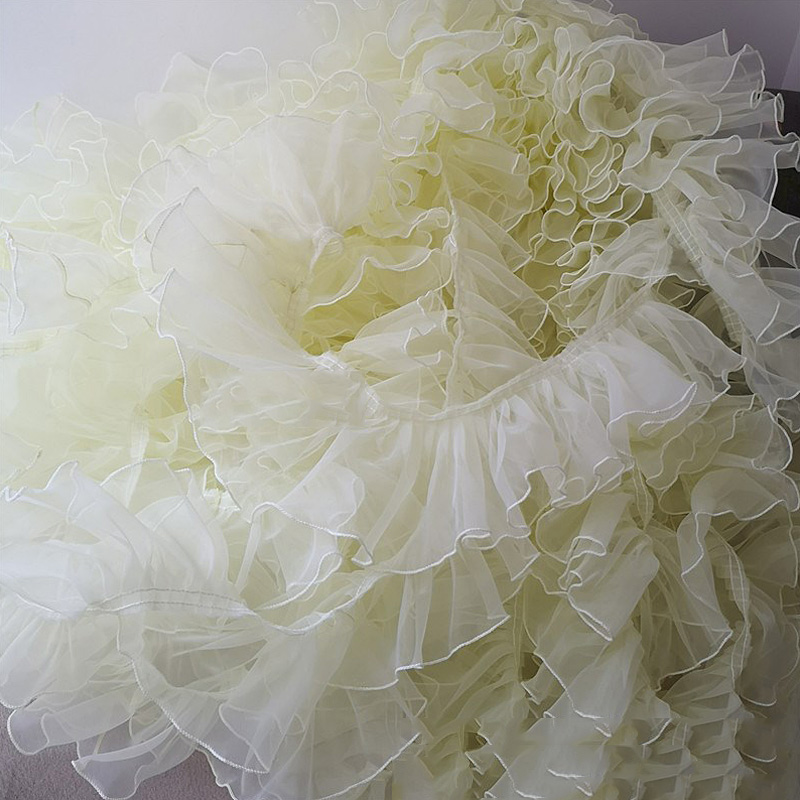 1Yard Lace Trim Organza Pleated Ribbon Edge Wedding Dress Clothing Sewing DIY - Picture 17 of 18