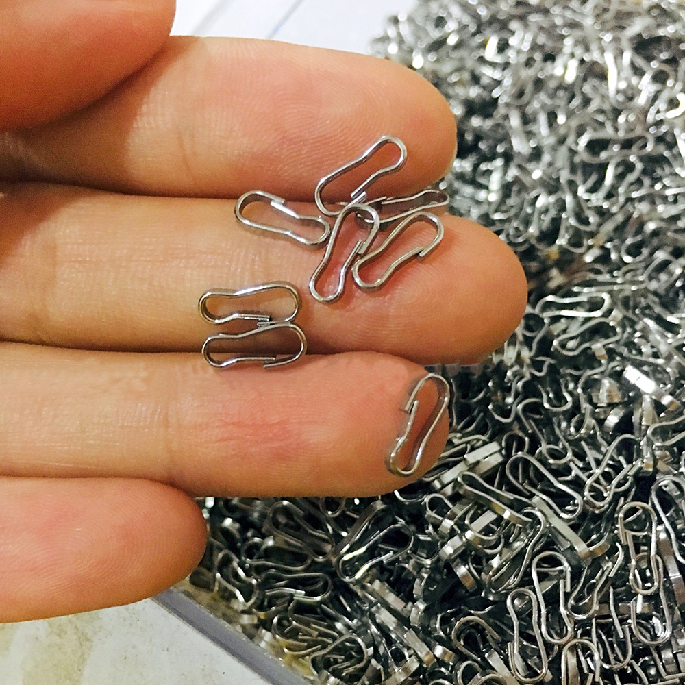 50pcs Snap Clip Hooks Rings Buckle Keychain Lanyards Stainless Steel DIY Keyring 