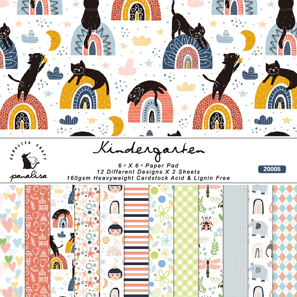 12 piezas Almohadilla de papel de dibujos animados Libro de recortes Álbum de fotos de una sola cara Decoración de tarjetas Hágalo usted mismo - Imagen 16 de 23