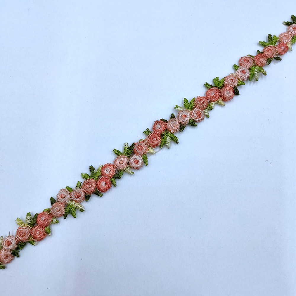 2 yardas de tela de encaje bordada con flores hágalo usted mismo costura hecha a mano artesanal - Imagen 18 de 19