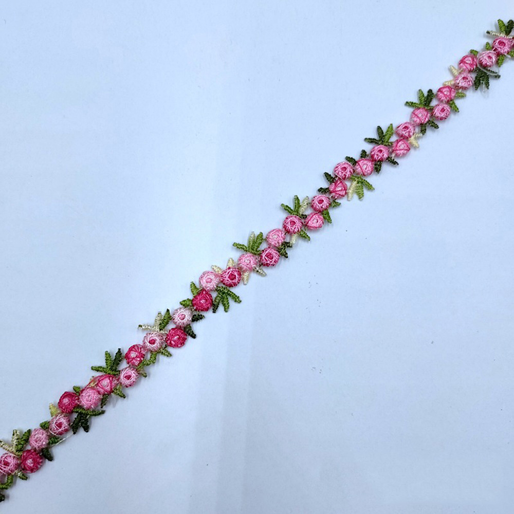 2 yardas de tela de encaje bordada con flores hágalo usted mismo costura hecha a mano artesanal - Imagen 19 de 19