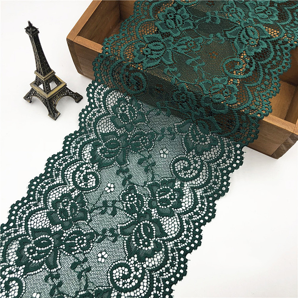 1Yard Elastic Bands Lace Trim Ribbon Underwear Clothing Dress Sewing 15CM Width - Picture 18 of 32