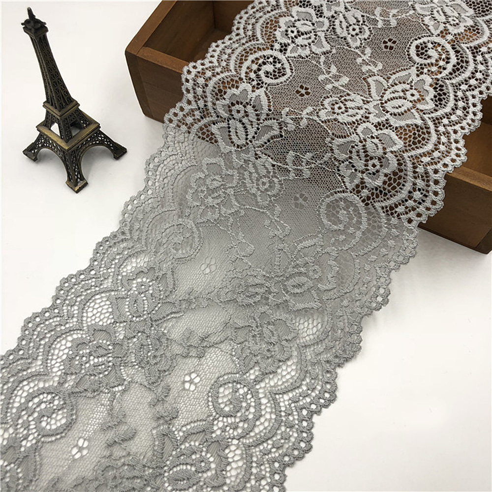 1Yard Elastic Bands Lace Trim Ribbon Underwear Clothing Dress Sewing 15CM Width - Picture 19 of 32