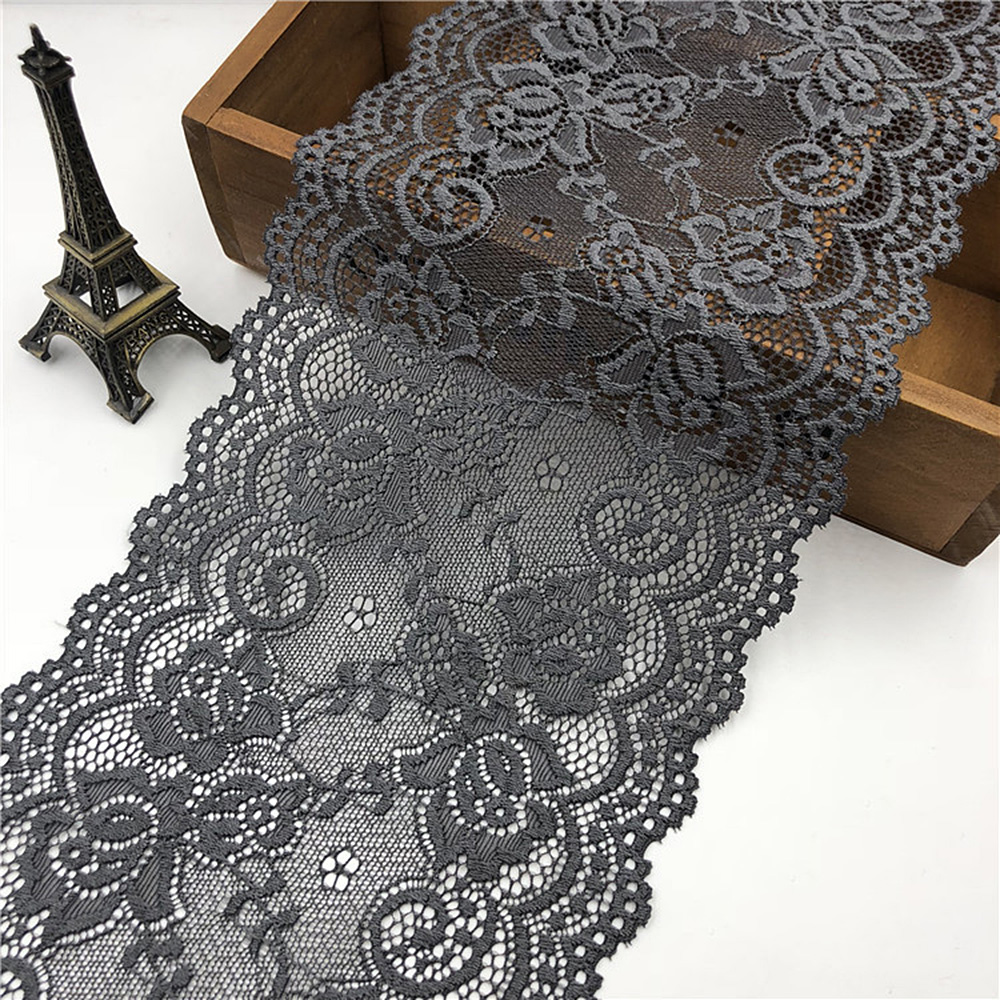 1Yard Elastic Bands Lace Trim Ribbon Underwear Clothing Dress Sewing 15CM Width - Picture 20 of 32
