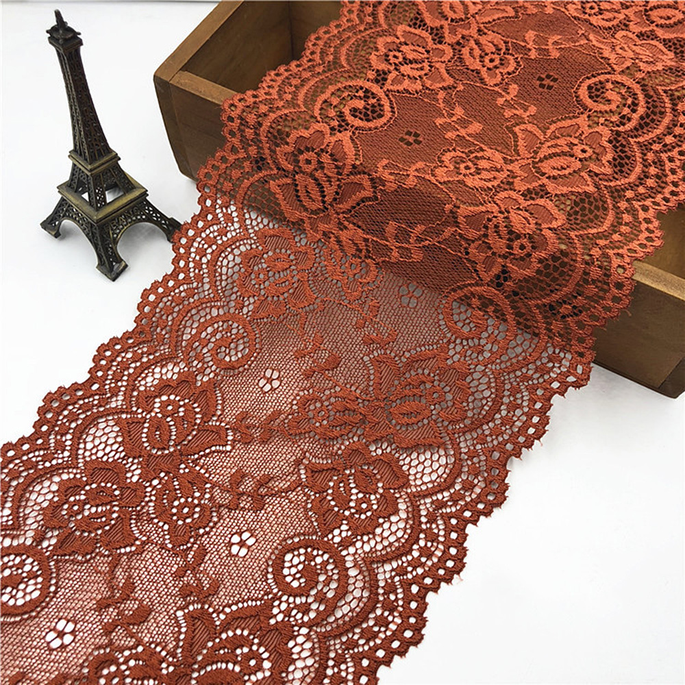 1Yard Elastic Bands Lace Trim Ribbon Underwear Clothing Dress Sewing 15CM Width - Picture 21 of 32