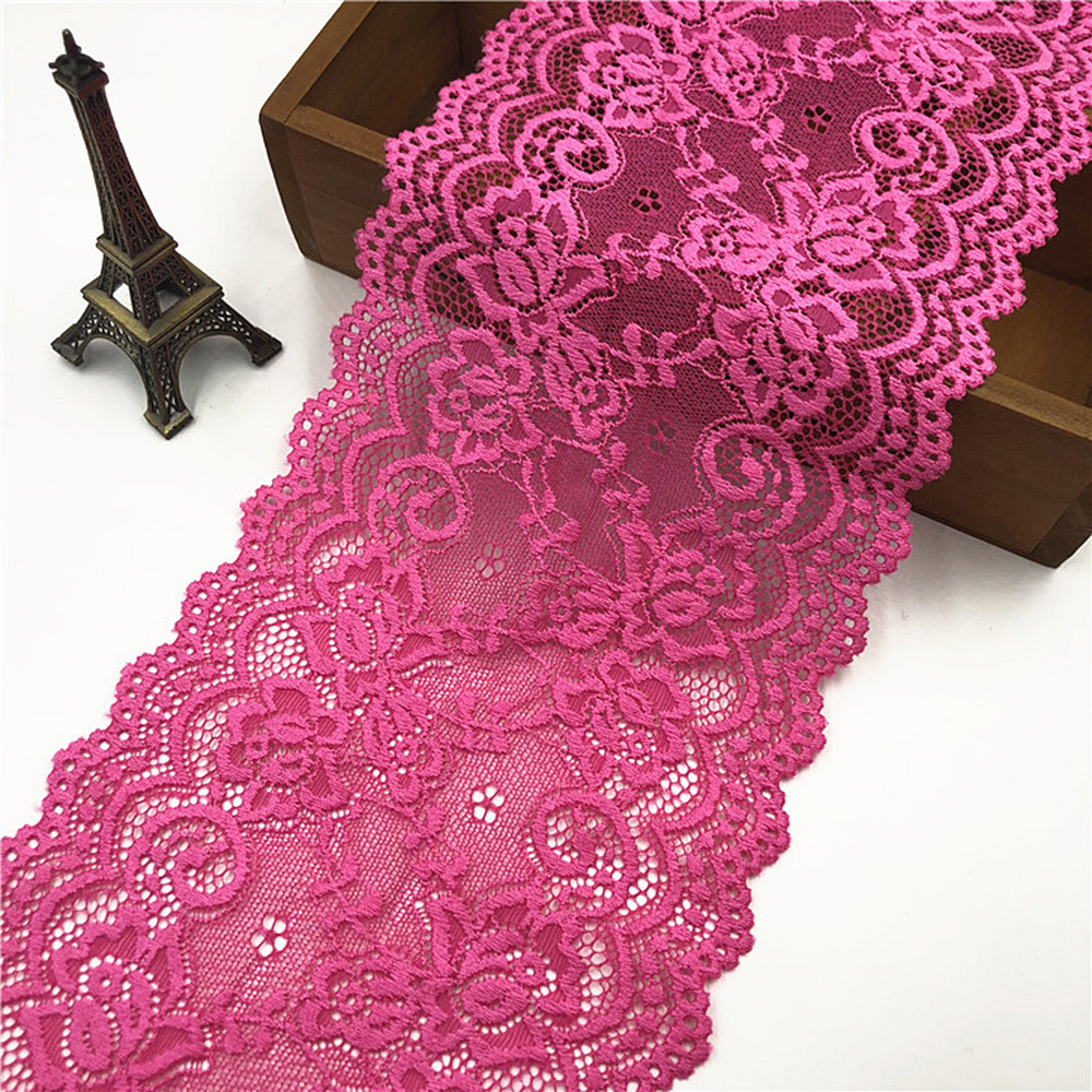 1Yard Elastic Bands Lace Trim Ribbon Underwear Clothing Dress Sewing 15CM Width - Picture 23 of 32