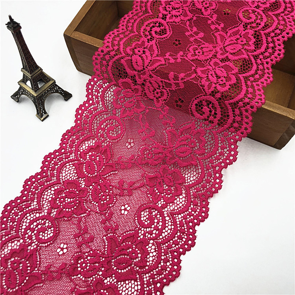 1Yard Elastic Bands Lace Trim Ribbon Underwear Clothing Dress Sewing 15CM Width - Picture 24 of 32