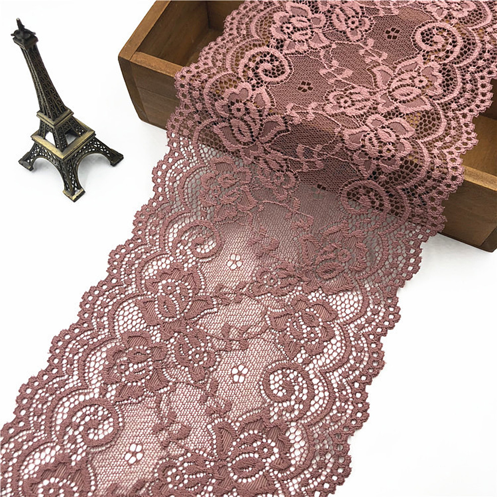 1Yard Elastic Bands Lace Trim Ribbon Underwear Clothing Dress Sewing 15CM Width - Picture 25 of 32