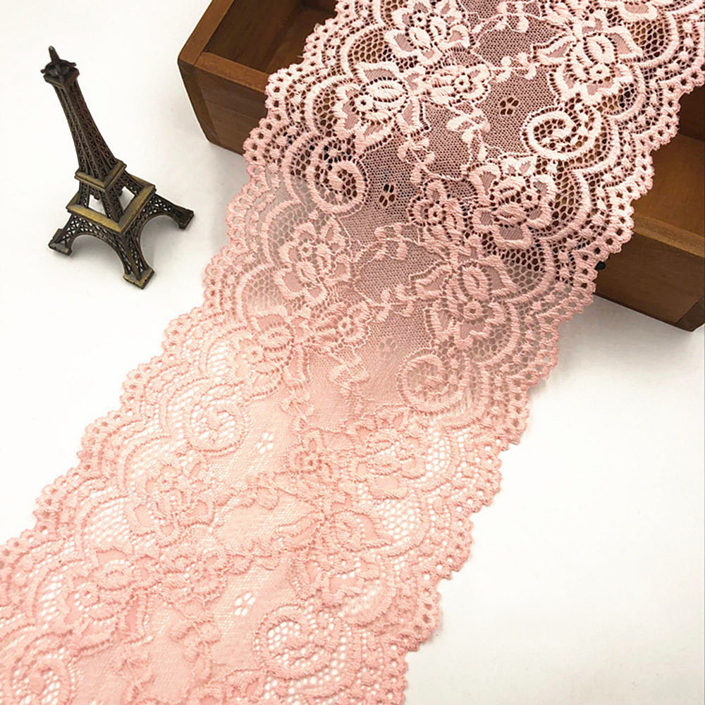 1Yard Elastic Bands Lace Trim Ribbon Underwear Clothing Dress Sewing 15CM Width - Picture 26 of 32