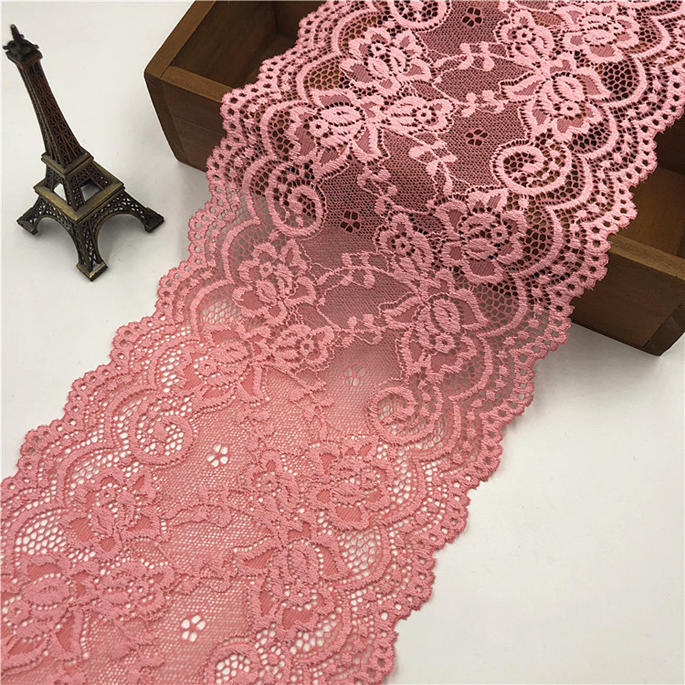 1Yard Elastic Bands Lace Trim Ribbon Underwear Clothing Dress Sewing 15CM Width - Picture 27 of 32