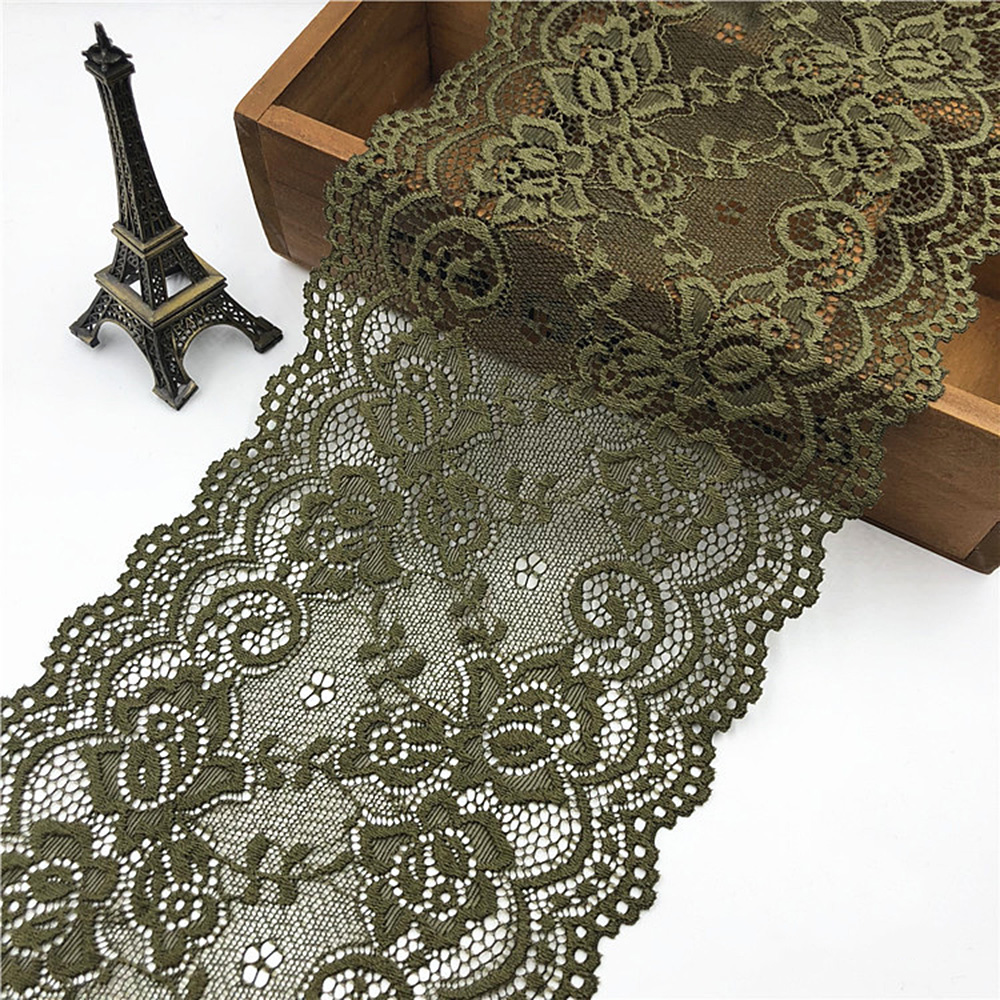 1Yard Elastic Bands Lace Trim Ribbon Underwear Clothing Dress Sewing 15CM Width - Picture 28 of 32