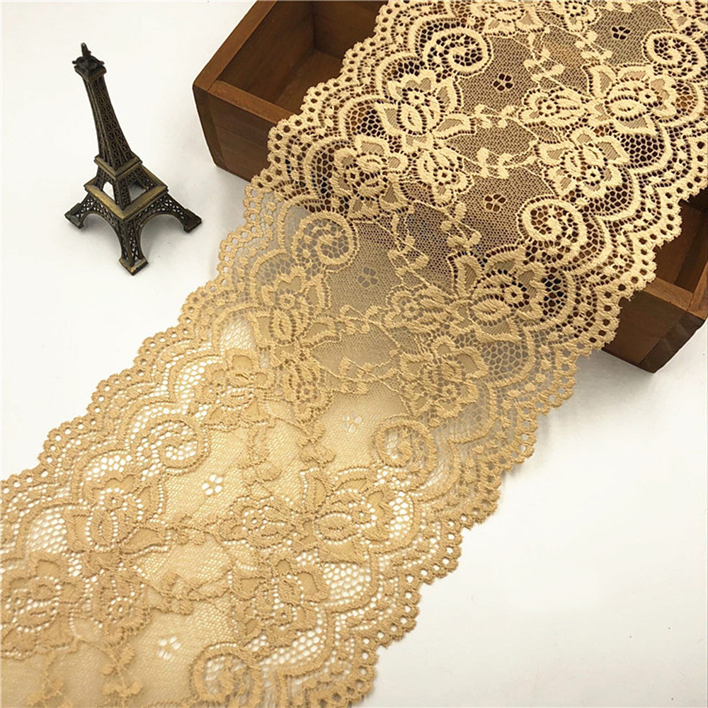 1Yard Elastic Bands Lace Trim Ribbon Underwear Clothing Dress Sewing 15CM Width - Picture 30 of 32