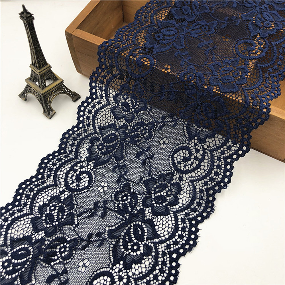 1Yard Elastic Bands Lace Trim Ribbon Underwear Clothing Dress Sewing 15CM Width - Picture 31 of 32