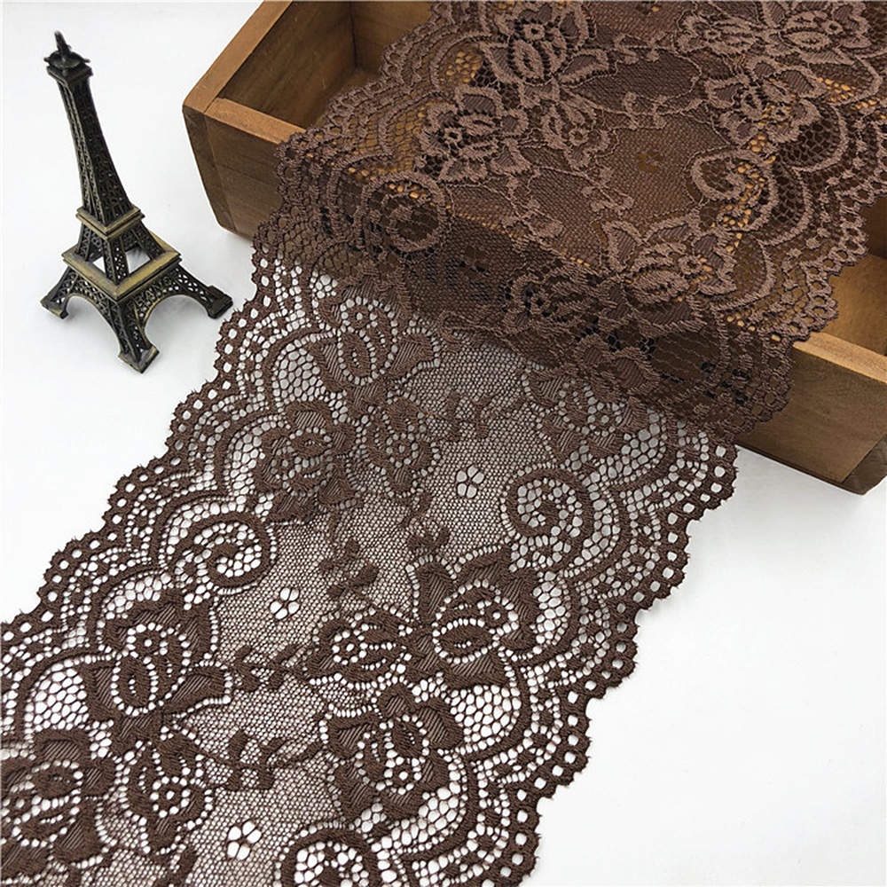 1Yard Elastic Bands Lace Trim Ribbon Underwear Clothing Dress Sewing 15CM Width - Picture 32 of 32