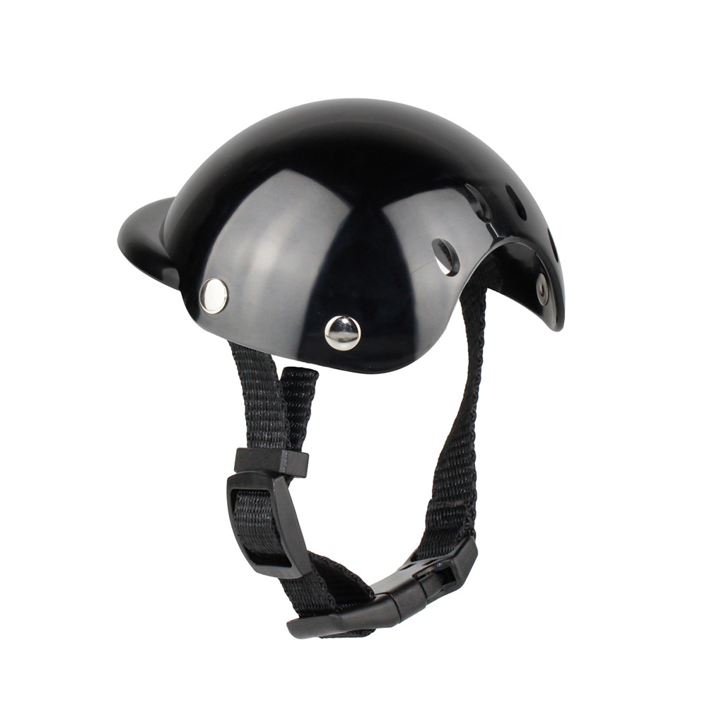 Pequeña Mascota Perro Gato Casco Gorra Exterior Conducción Motocicleta Sombrero de Seguridad Ajustable - Imagen 12 de 12