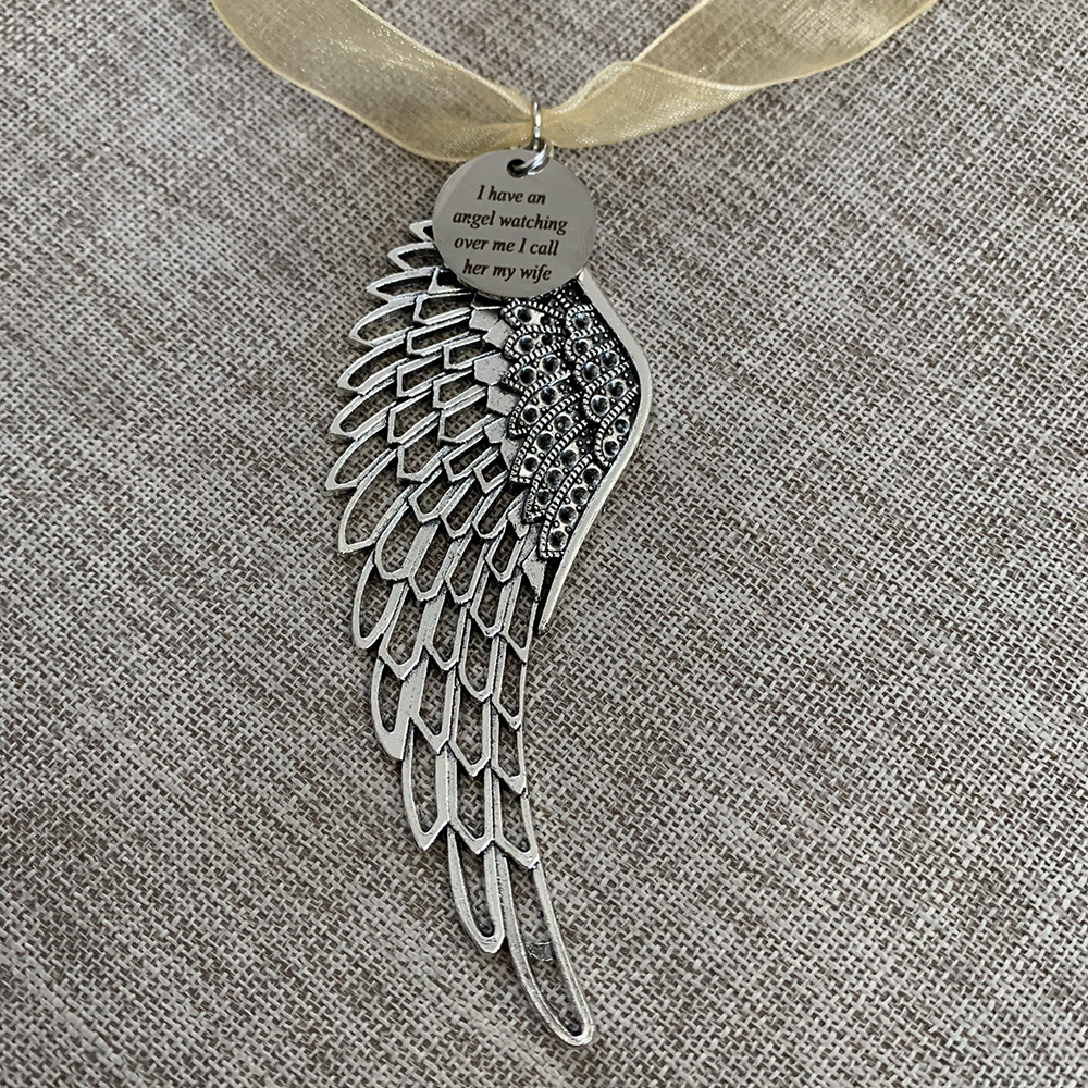 IN LOVING MEMORY GIFT CHRISTMAS Tree Decoration Angel Wings MUM, DAD, NAN, NANA