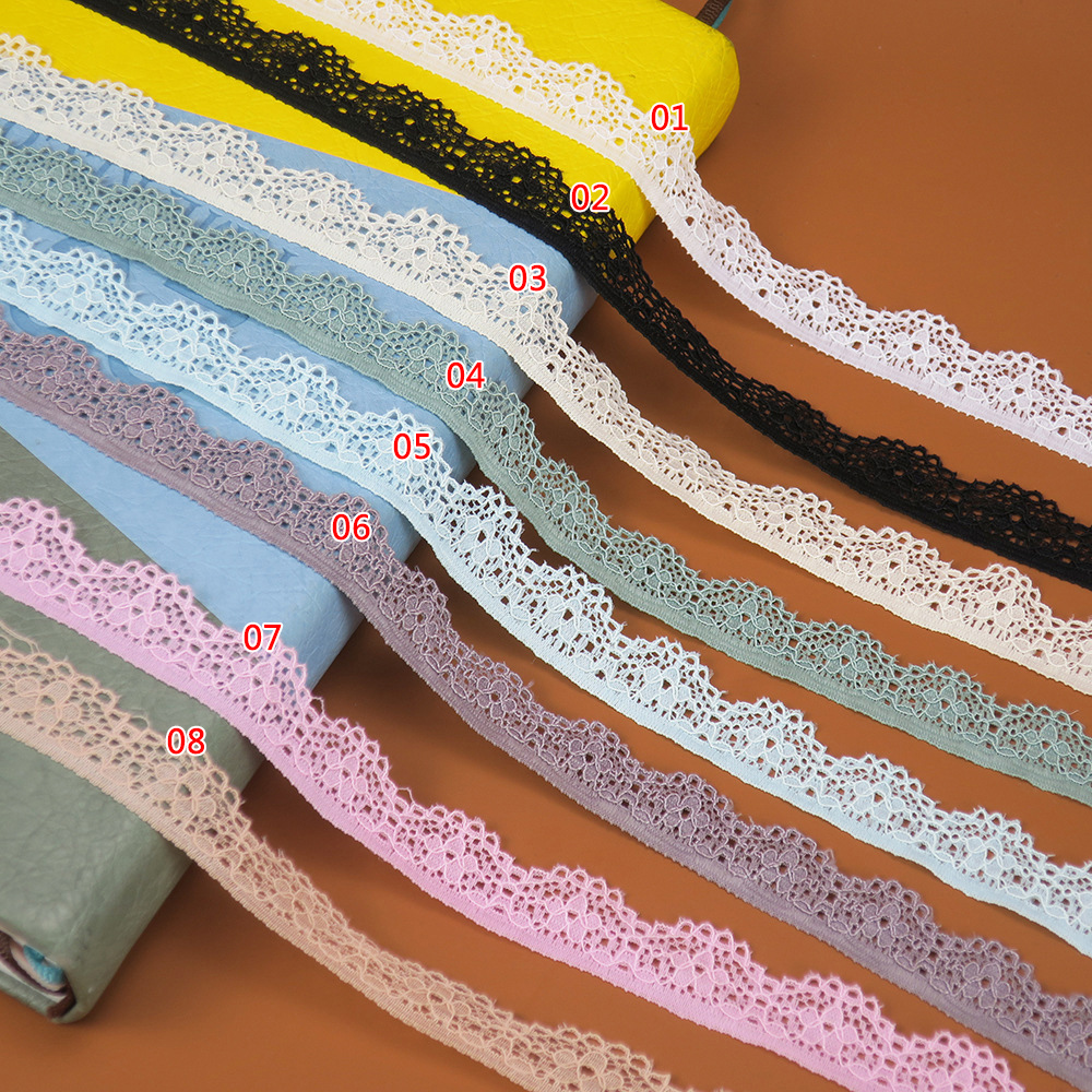 10 Yards Elastic Flower Embroidered Lace 15mm Trim Ribbon Fringe Lingerie Sewing - Picture 10 of 15