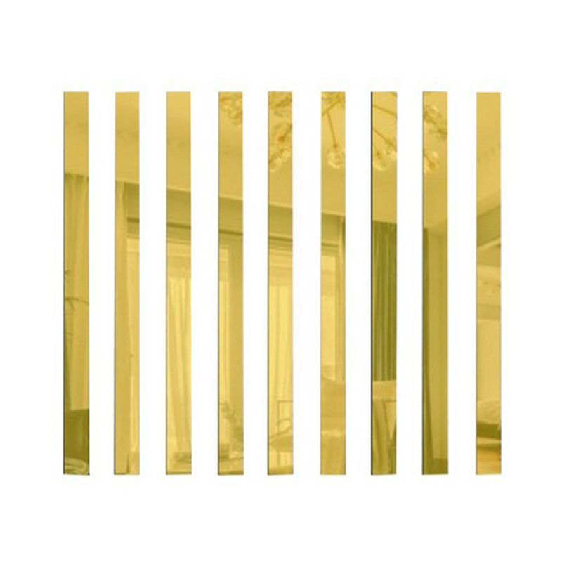5Pcs Strip Mirror Acrylic Self-adhesive Tile Art Wall Stickers Decals Home Decor - Picture 14 of 29