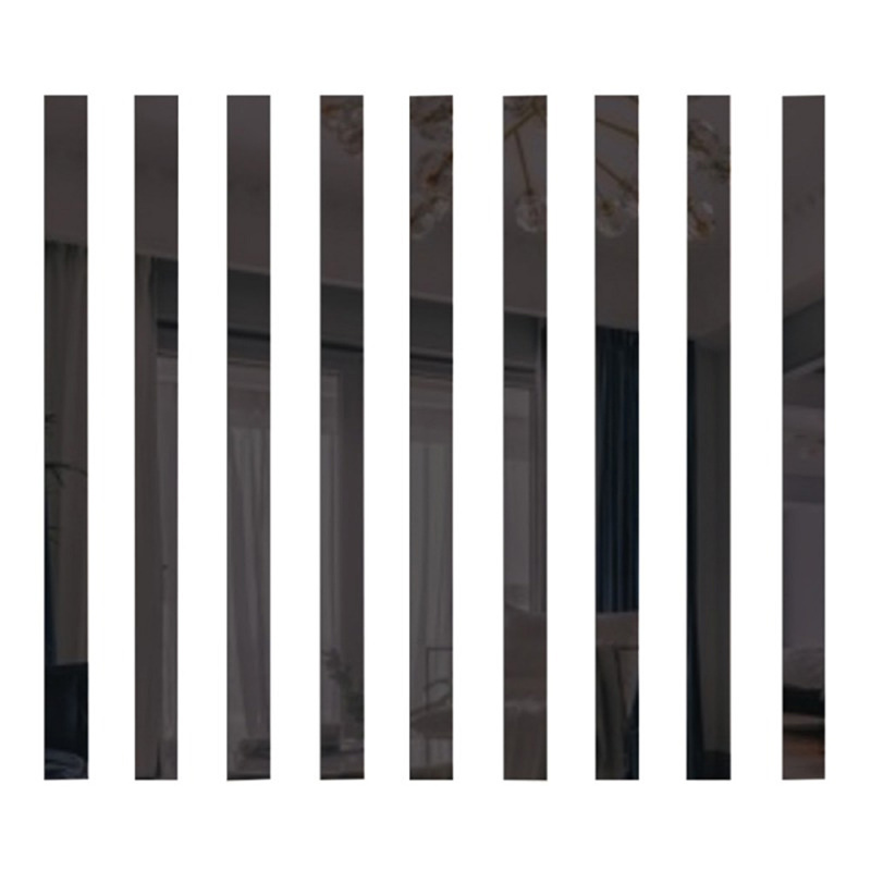 5Pcs Strip Mirror Acrylic Self-adhesive Tile Art Wall Stickers Decals Home Decor - Picture 20 of 29