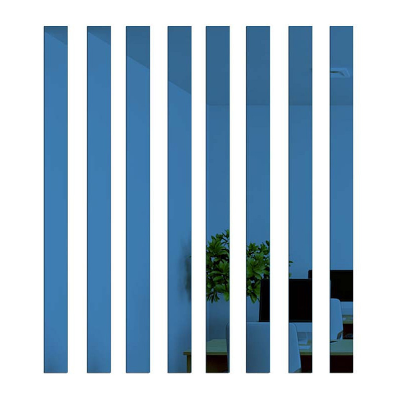 5Pcs Strip Mirror Acrylic Self-adhesive Tile Art Wall Stickers Decals Home Decor - Picture 22 of 29