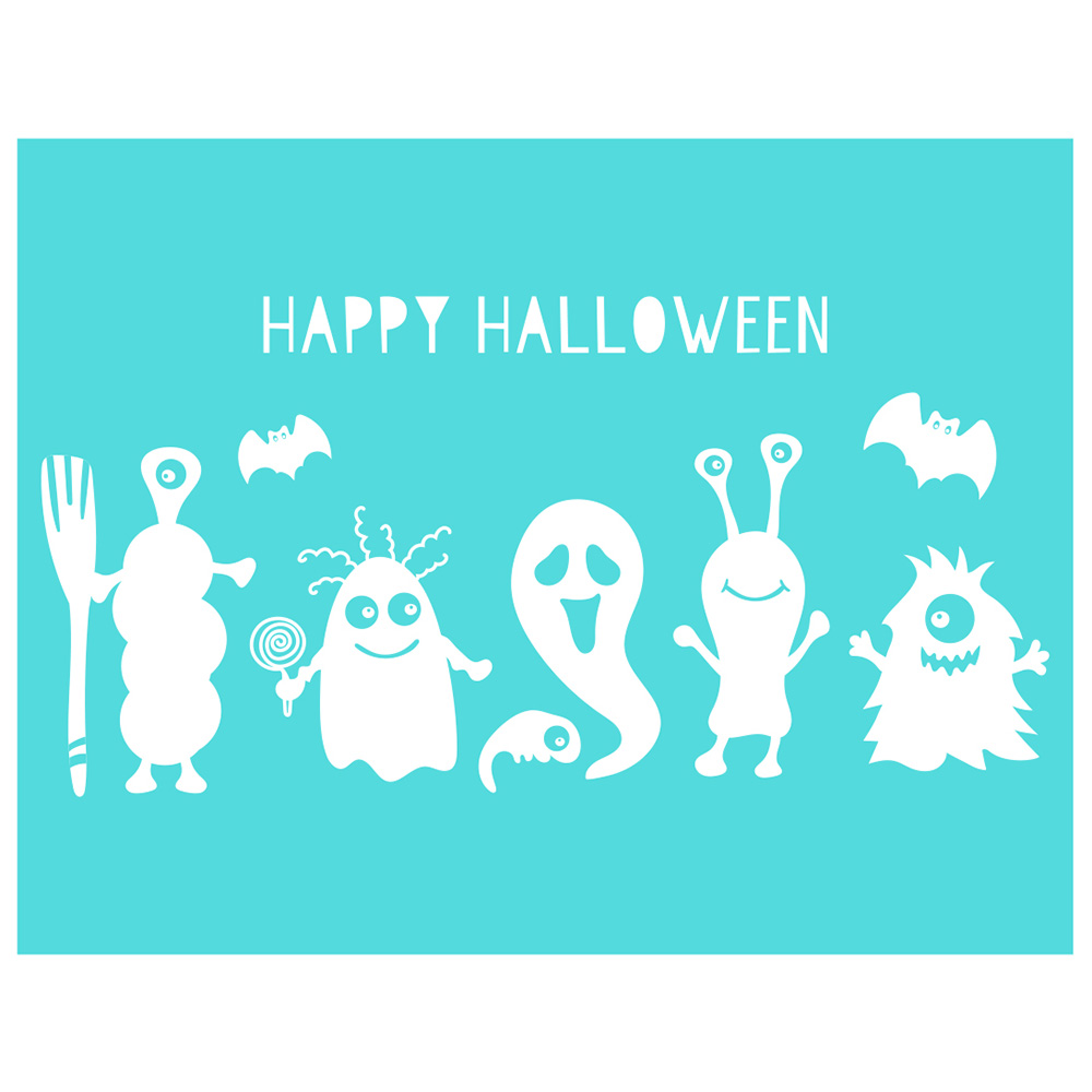 Halloween Pumpkin Silk Screen Printing Stencil Adhesive Mesh Transfer DIY Mugs - Picture 18 of 20