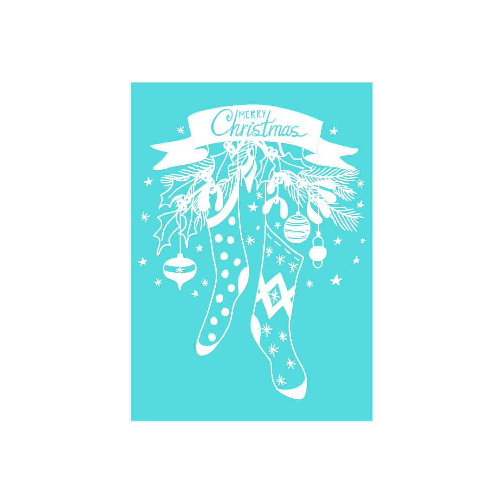 Christmas Silk Screen Printing Stencil Adhesive Mesh Transfer DIY Wood Fabric - Picture 13 of 34
