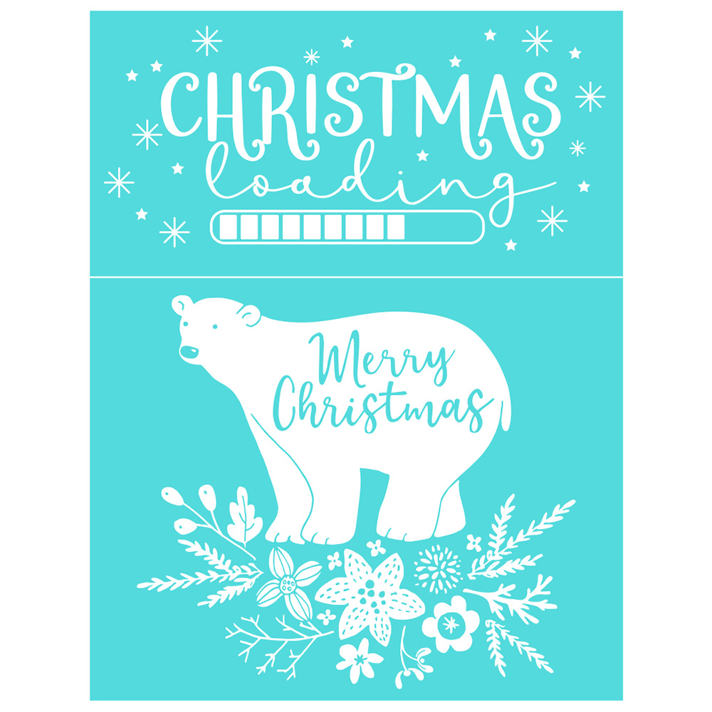 Christmas Silk Screen Printing Stencil Adhesive Mesh Transfer DIY Wood Fabric - Picture 25 of 34
