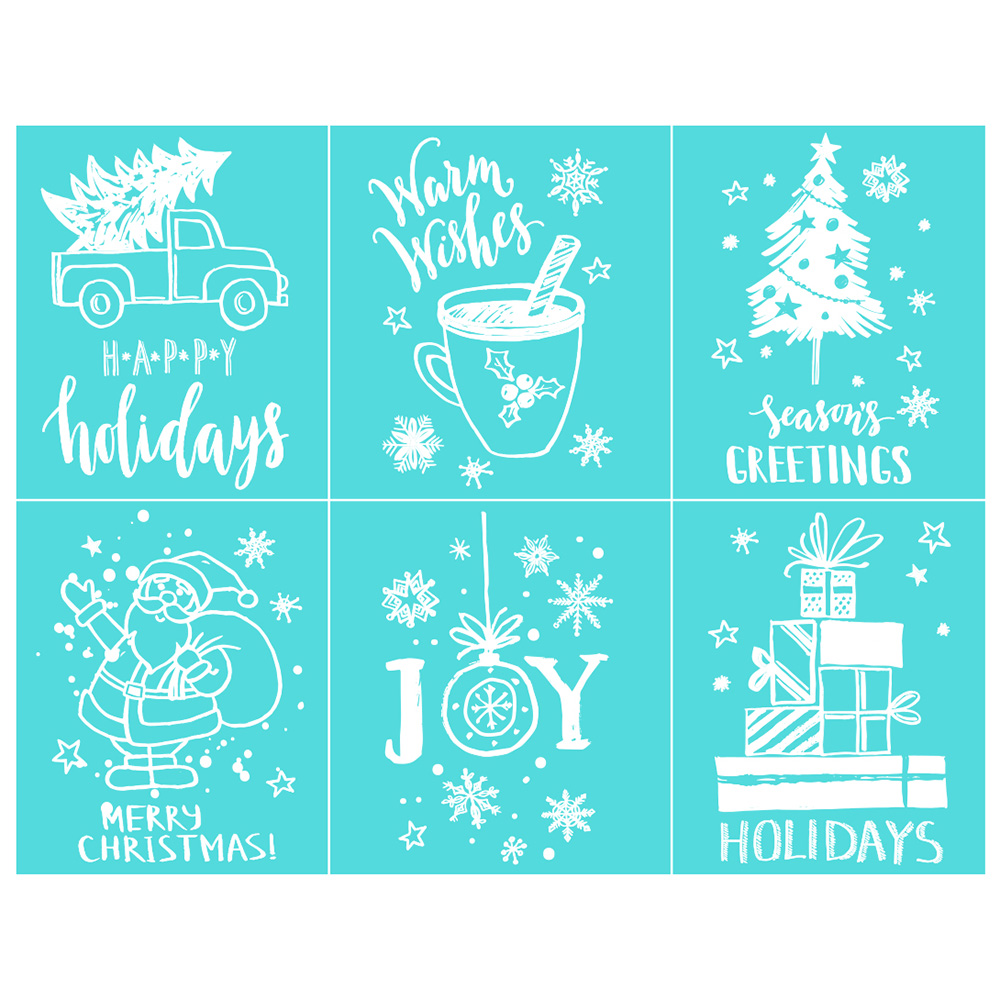 Christmas Silk Screen Printing Stencil Adhesive Mesh Transfer DIY Wood Fabric - Picture 27 of 34