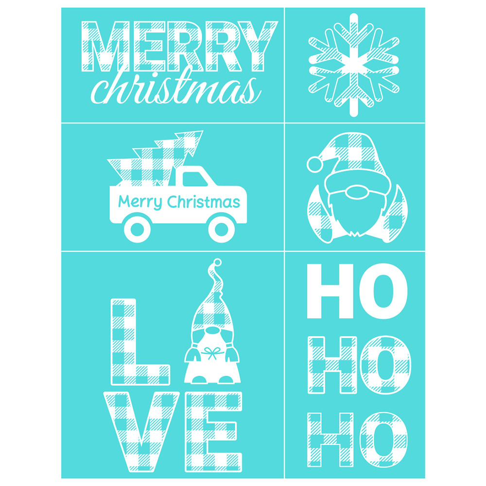 Christmas Silk Screen Printing Stencil Adhesive Mesh Transfer DIY Wood Fabric - Picture 30 of 34
